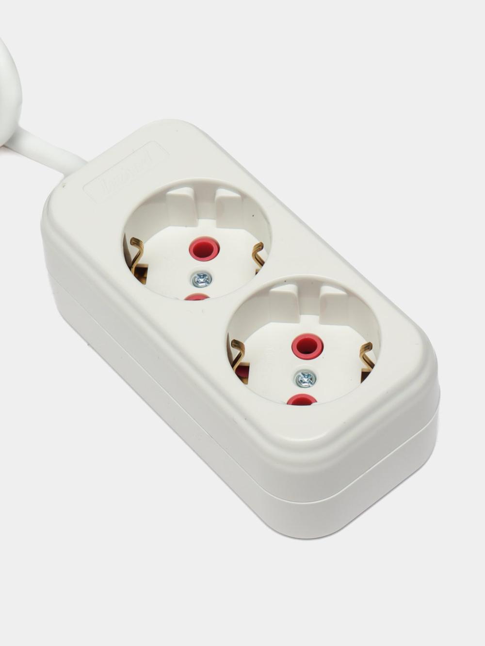 Elektr uzatma kabeli Lezard, yerga ulash bilan, rozetka, 5 metr 2