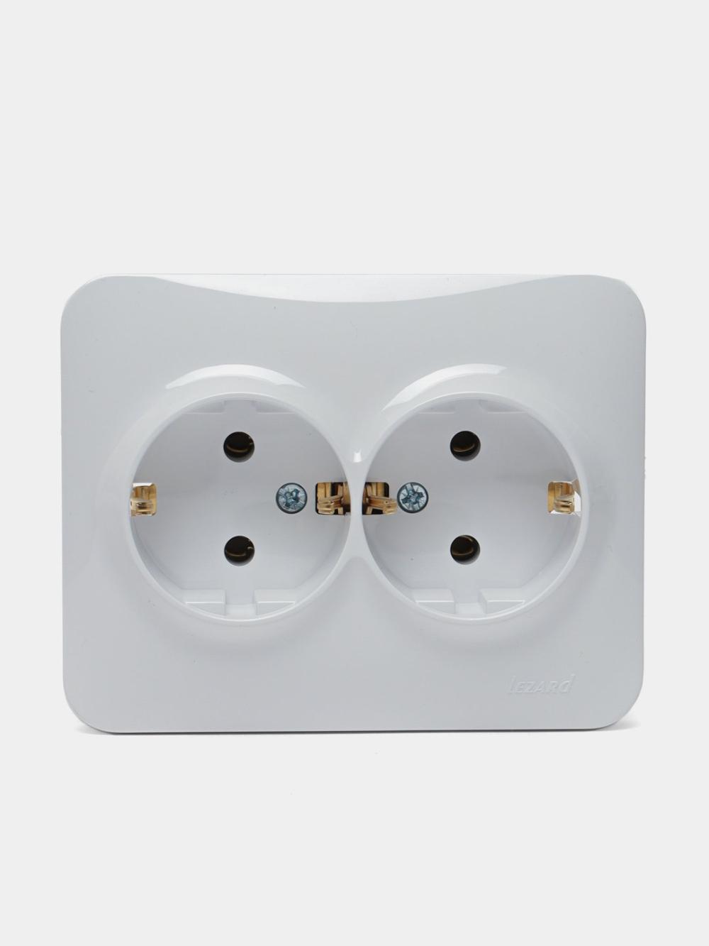 Ikkitalik rozetka Lezard KARINA LIFE, oq, 708-0200-127B 1