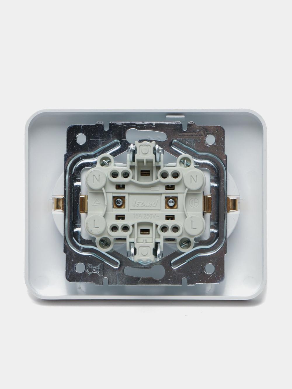 Ikkitalik rozetka Lezard KARINA LIFE, oq, 708-0200-127B 2