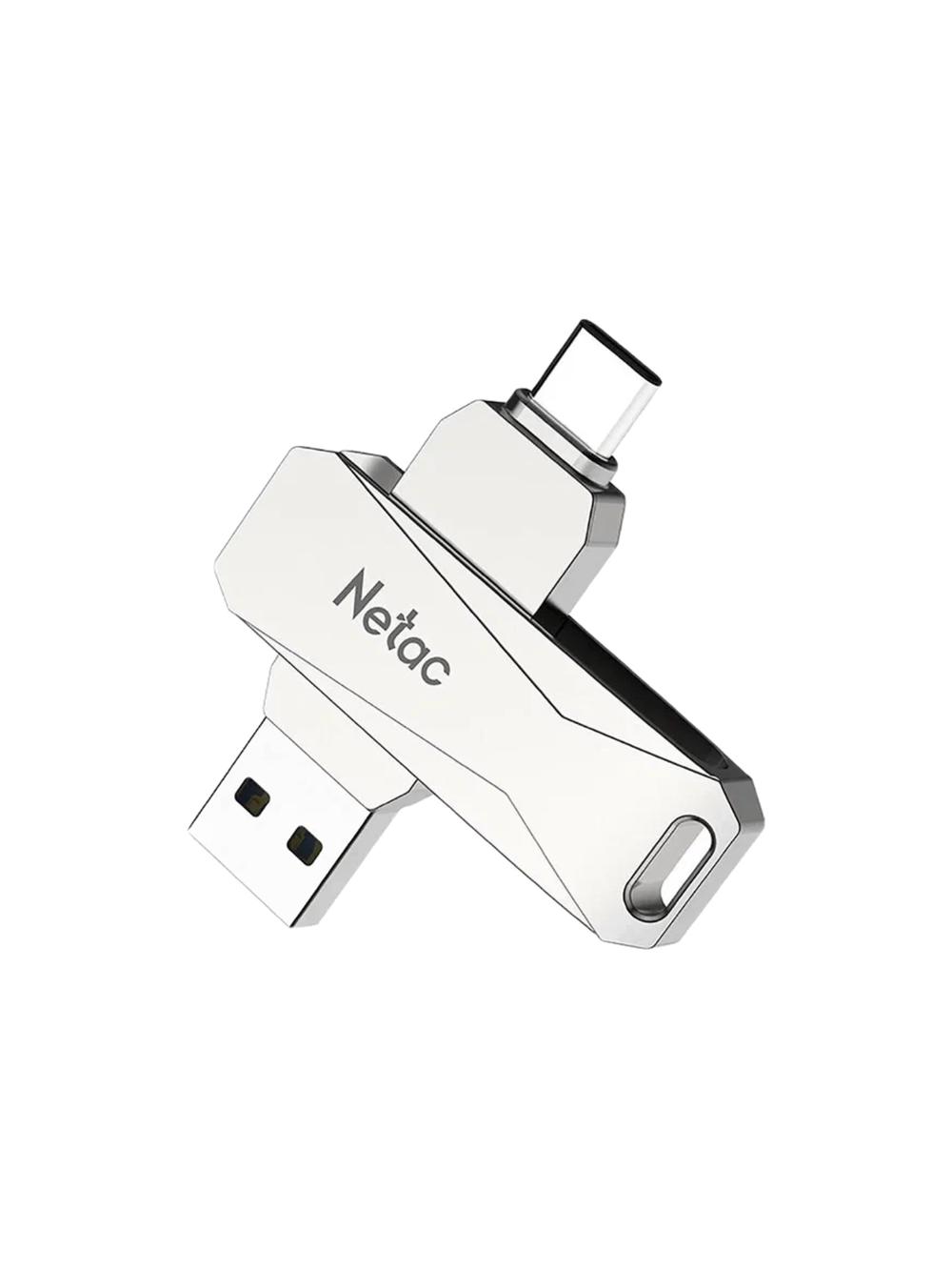 Netac 64GB USB 3.0 + Type-C Dual U782C flesh xotira 2