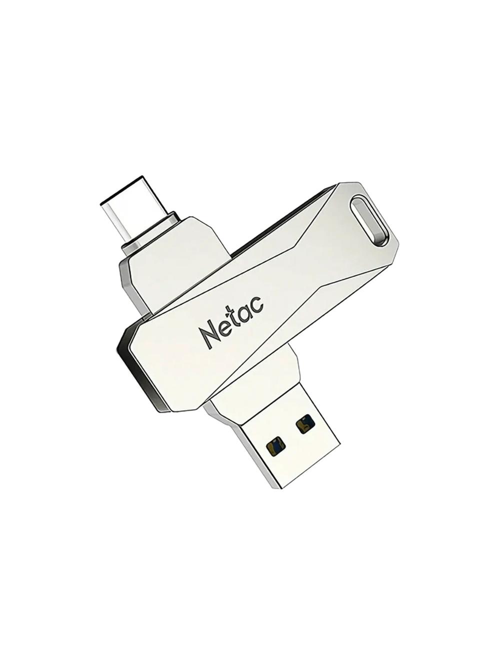 Netac 64GB USB 3.0 + Type-C Dual U782C flesh xotira 1