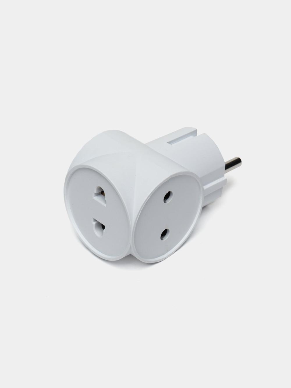 Beshr uchligi, adapter, 3 uyali, yerga ulanmagan, ixcham o‘lchamli, mustahkam korpus, B35 (7366) 5
