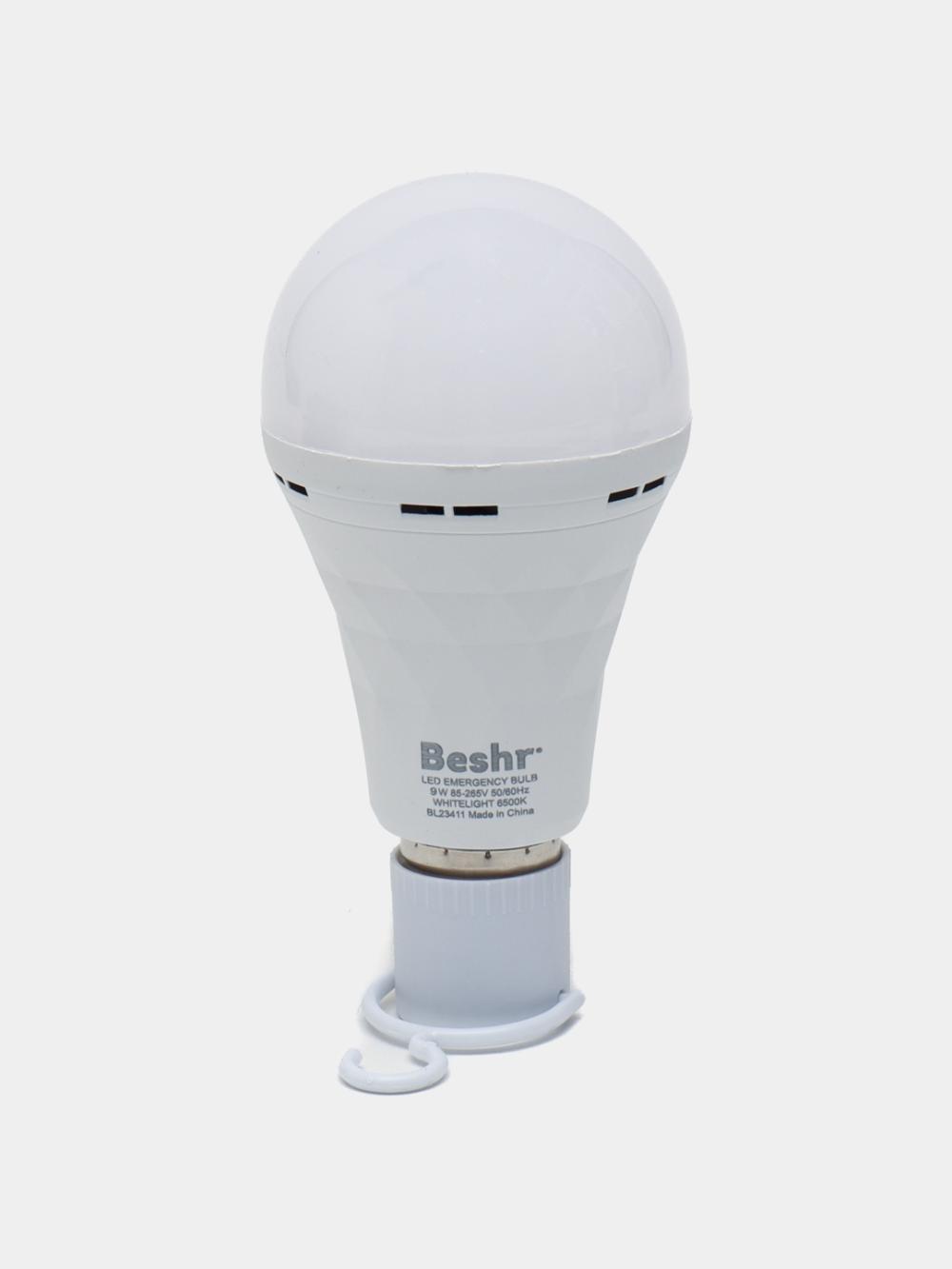 Beshr Led яркая, диодная лампочка, с аккумулятором, 6500К 12 W, работает 3 часа без подзарядки 3
