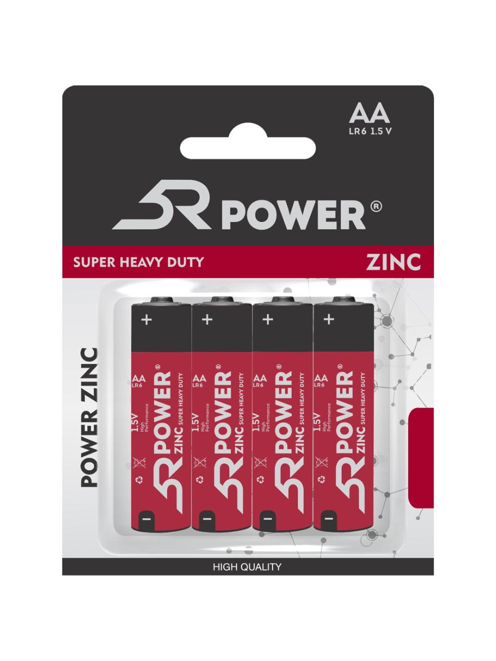 Батарейки 5R Power ZINC Super Heavy duty AA 4B R6 1.5v 1