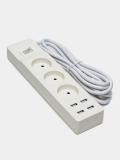 Beshr Удлинитель c USB зазем выкл 3x3м (8903A3) 3