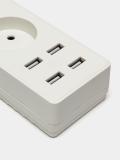 Beshr Удлинитель c USB зазем выкл 3x3м (8903A3) 4