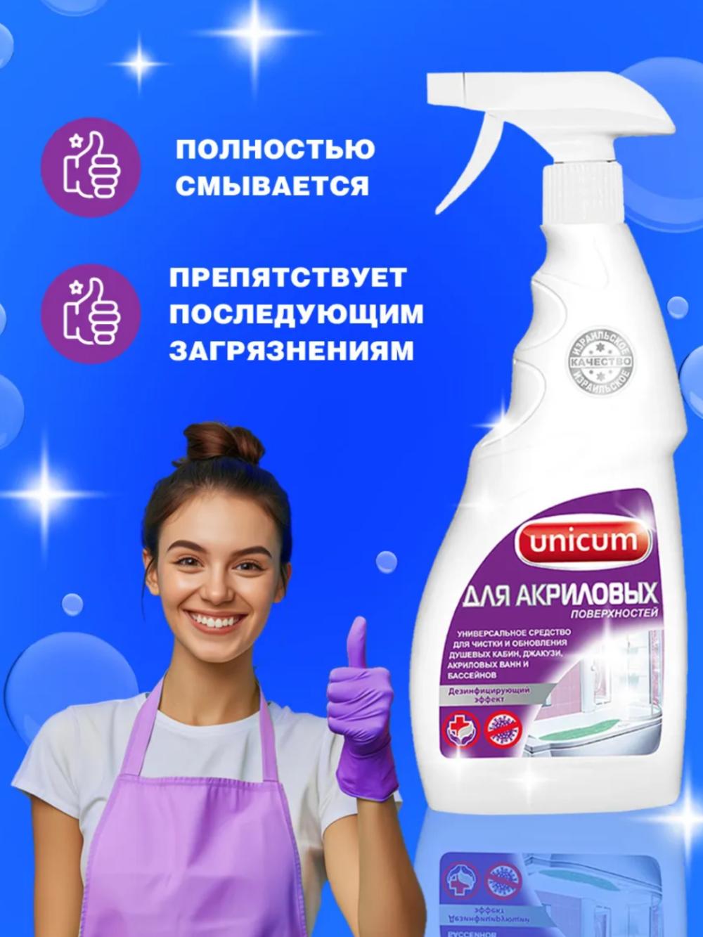 Unicum средство для участки акриловых ванн и душевых кабин 500 Мл 4