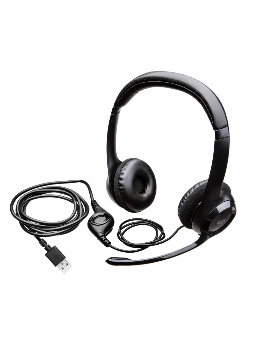 Наушники с микрофоном Logitech H390 BLACK USB 1