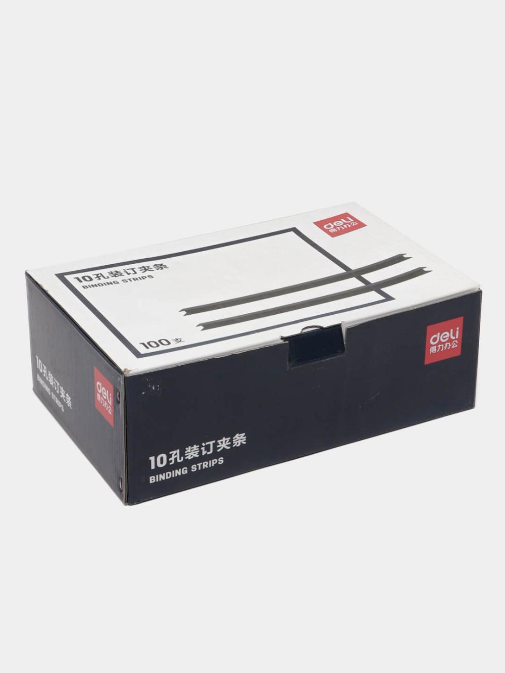 Шина для переплета 20 мм, 100 штук (черная) Deli D-3831-bk 1