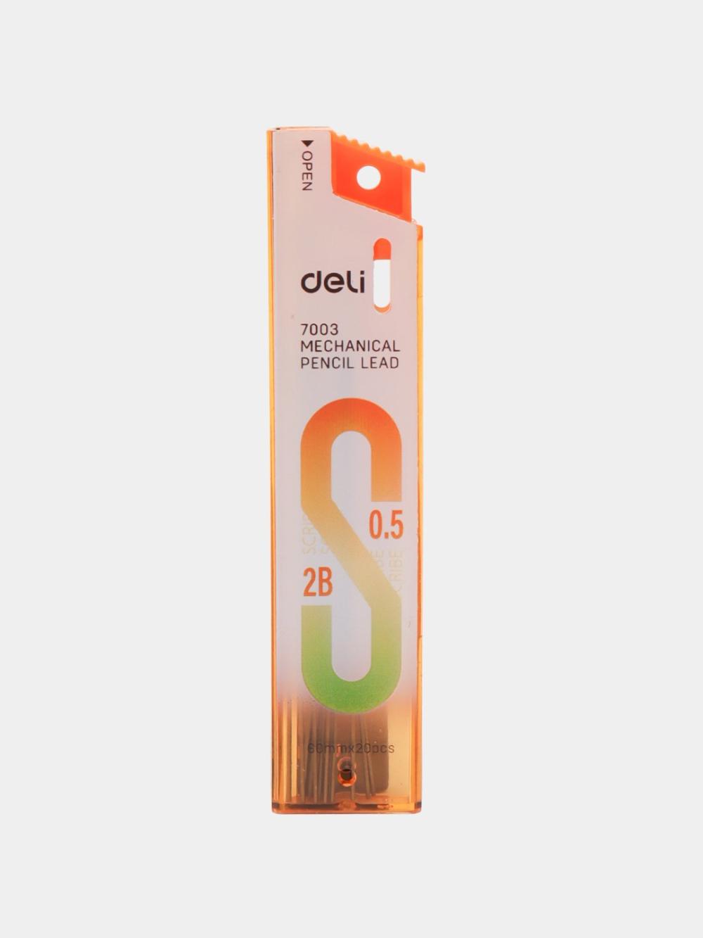 Грифель 0,5мм 2В 20шт Deli D-7003 1