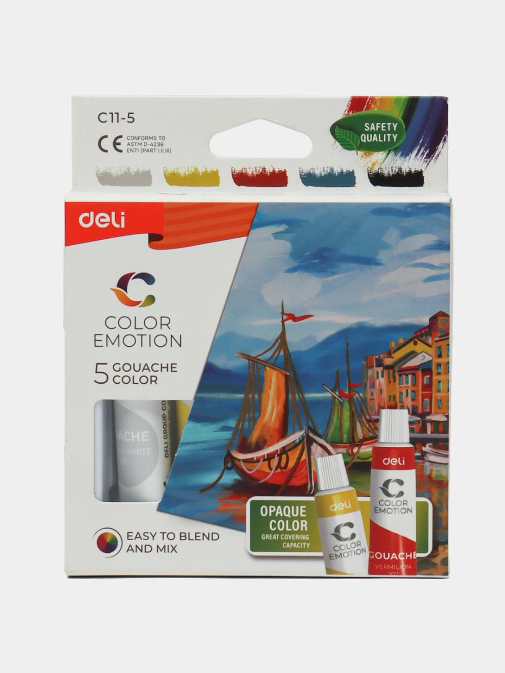 Guash 6 xil rang, 12 ml/tubikda Deli D-11-5-C 1
