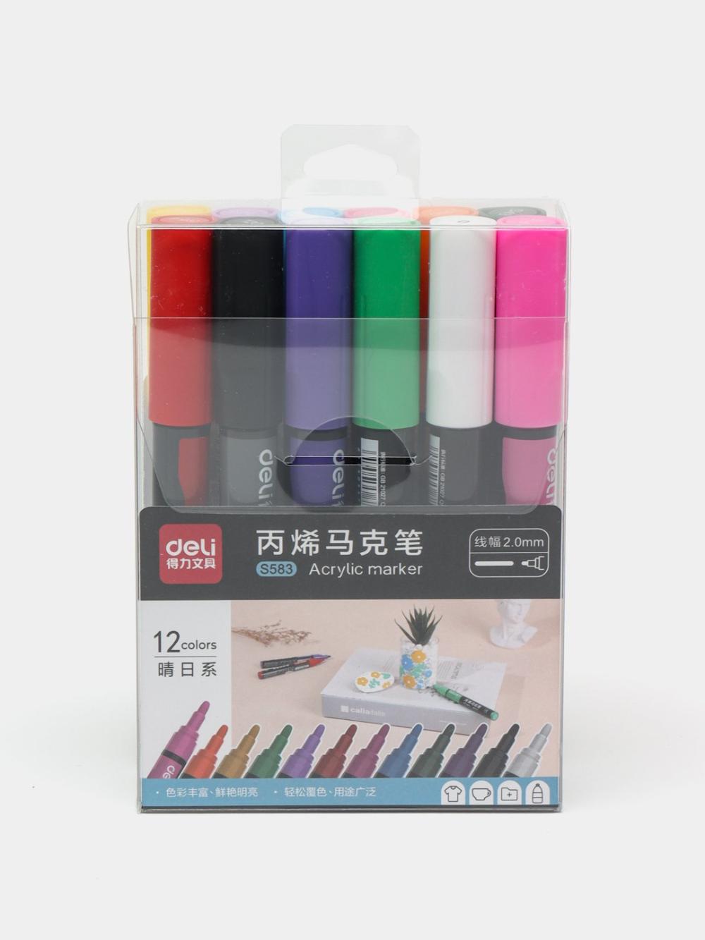Маркеры Paint 12 цветов Deli  D-583-S 1