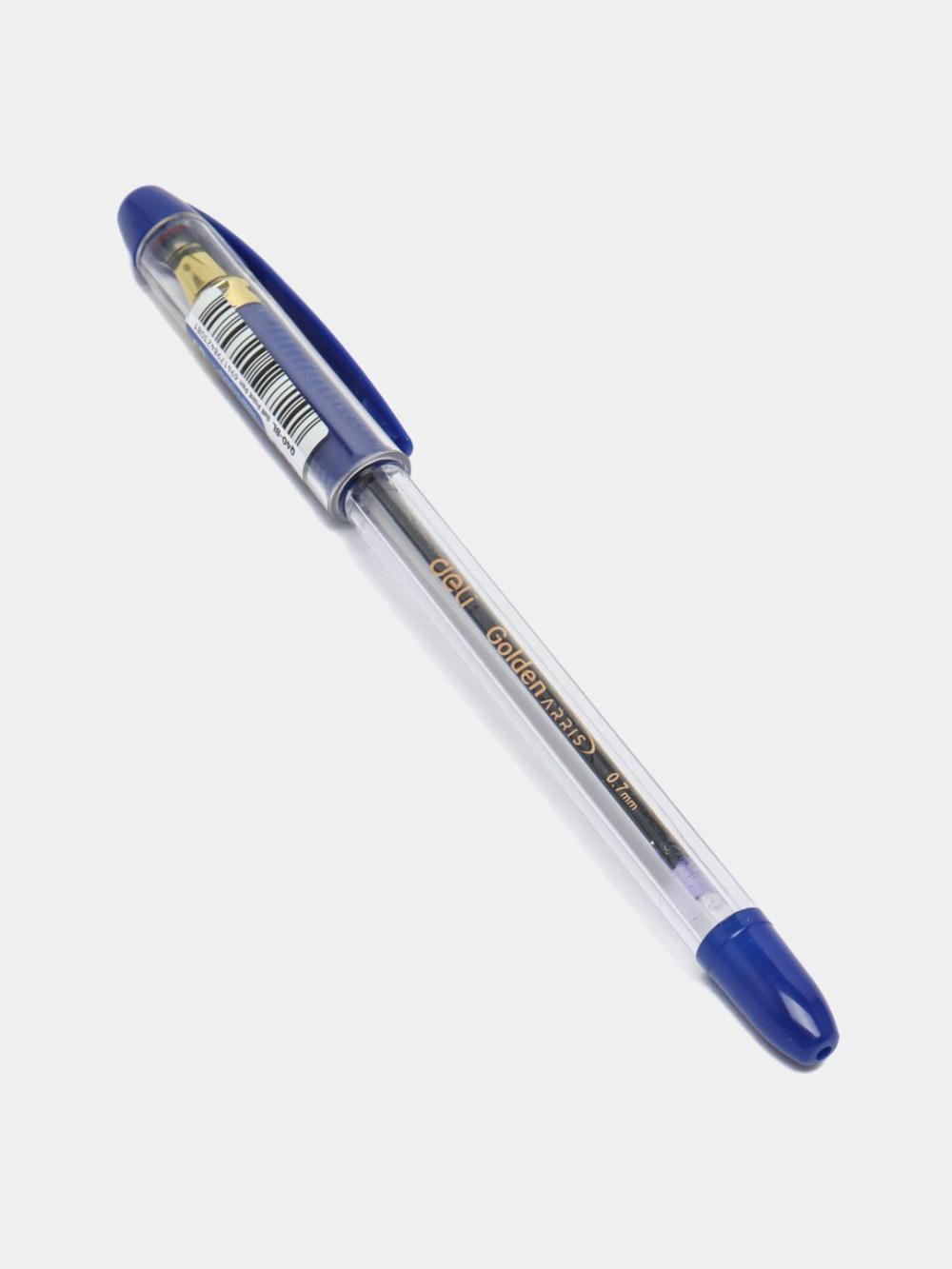 Sharikli ruchka  0.7 mm, 3dona (ko'k) Deli D-Q40-BL 1