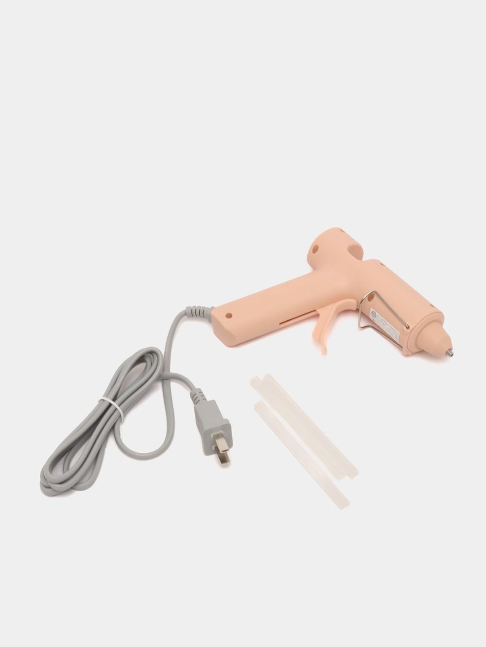 Термопистолет 20W  (розовый) Deli D-31401-pk 1