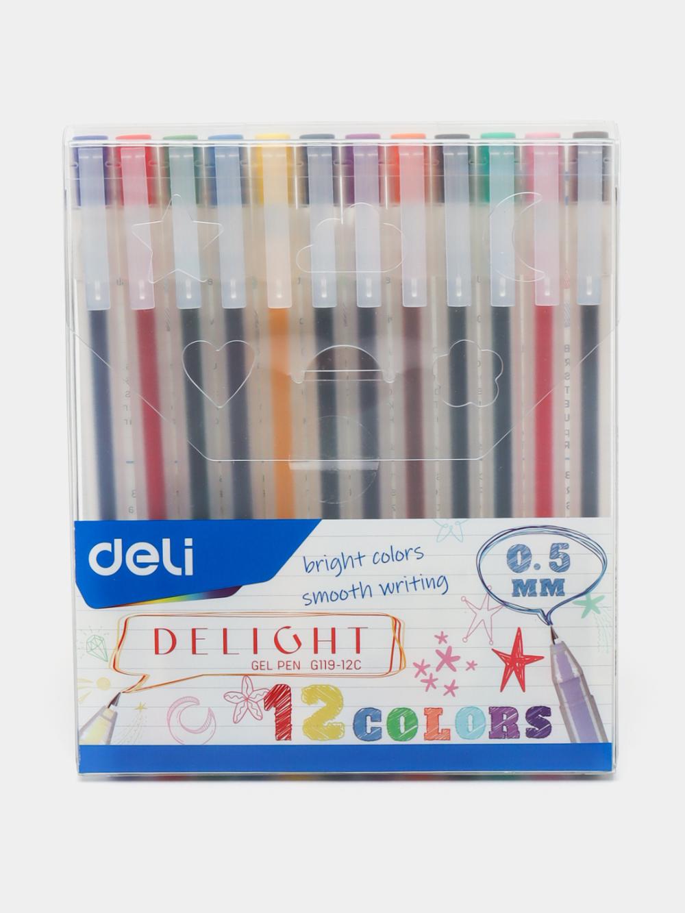 Gel ruchkalar to'plami 0.5 mm, 12 dona (har xil) Deli D-119-12C-G 1