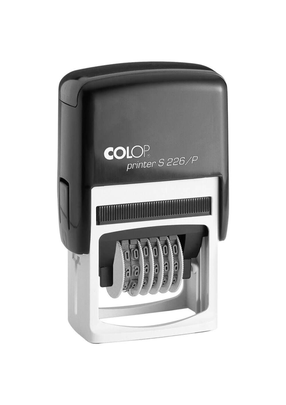 Нумератор + штамп "Printer S226/P"  (6 знаков) + 2 строки, 24*45 мм (чр/сн-кр) Colop 105357 1