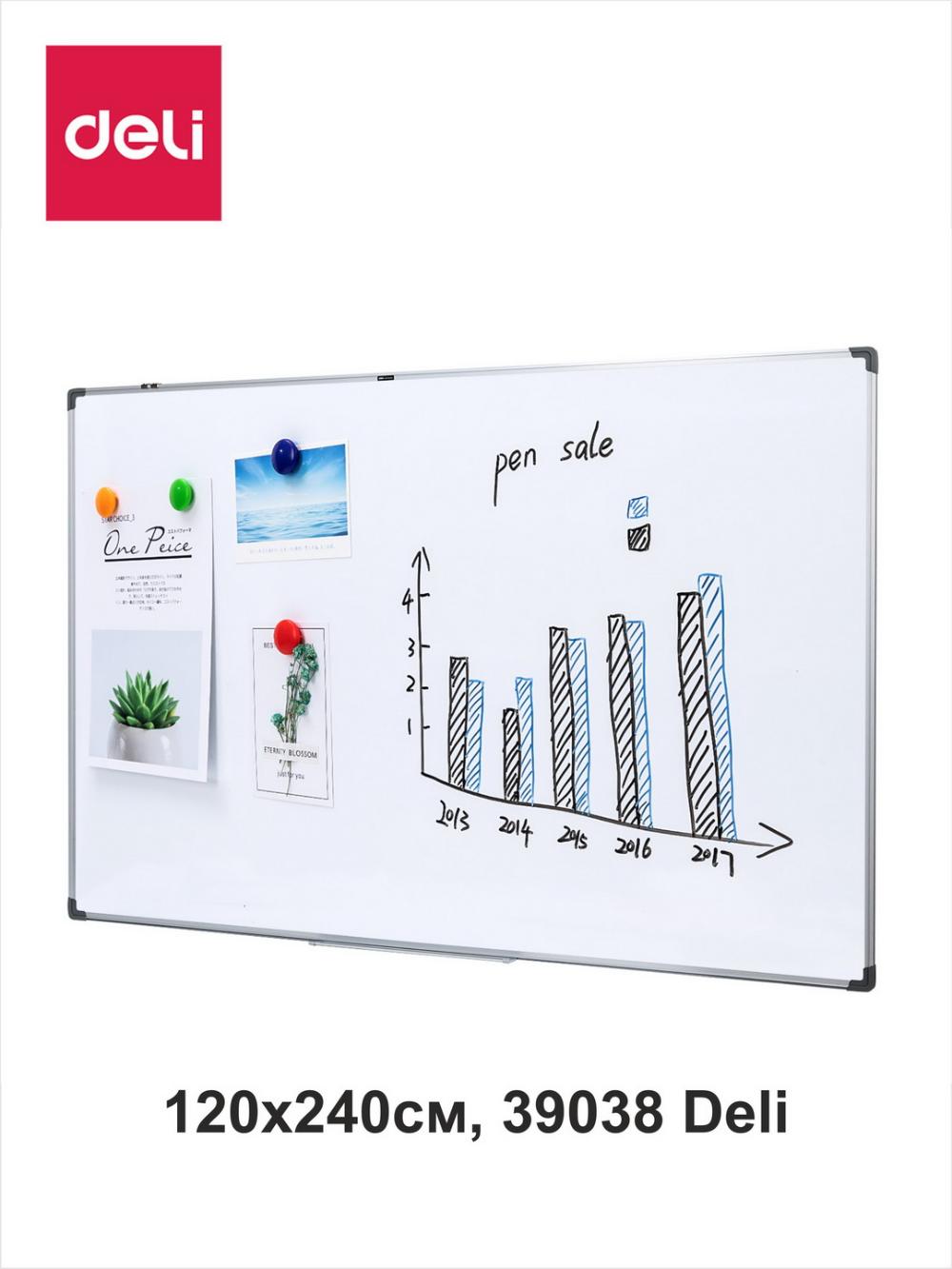 Доска белая 120х240 Deli D-39038 1