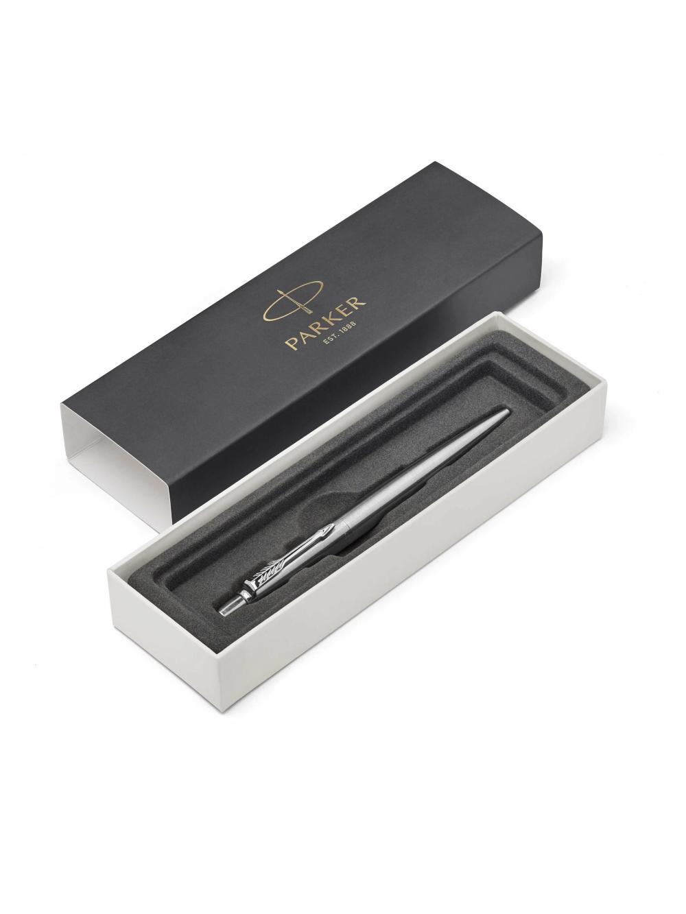 Sharikli ruchka "Jotter Stainless Steel CT" ko'k, 1,0 mm, tugmali, sovg'a qutisi bilan Parker 1953170 2