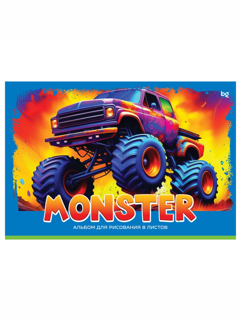 Альбом для рисования "Monster" 08л., А4, на скрепке BG АР4ск8_10947. Цена указана за единицу товара 4