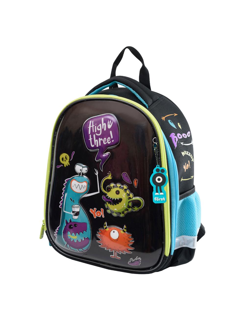 F-Glow "Monster party" ryukzaki 37*29,5*16 sm, 2 bo'linmali, 2 cho'ntakli, anatomik orqa qismli Forst FT-RY-050603 1
