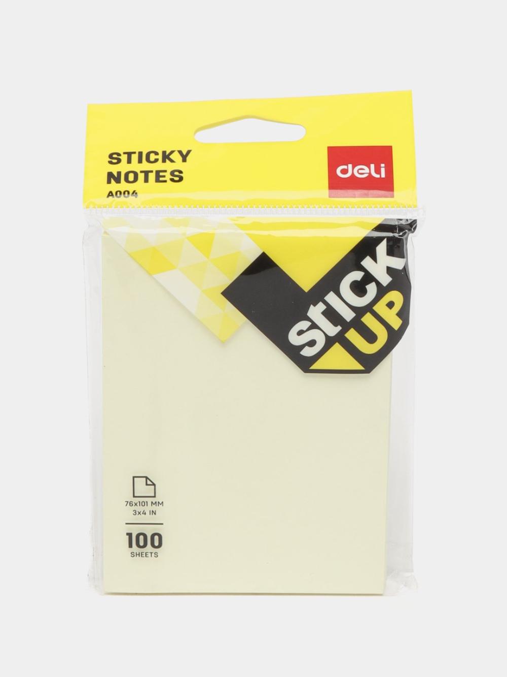 Yopishqoq qog‘oz (stiker) 76×101 mm (4 xil rang × 25 varaq) Deli D-046-EA 1