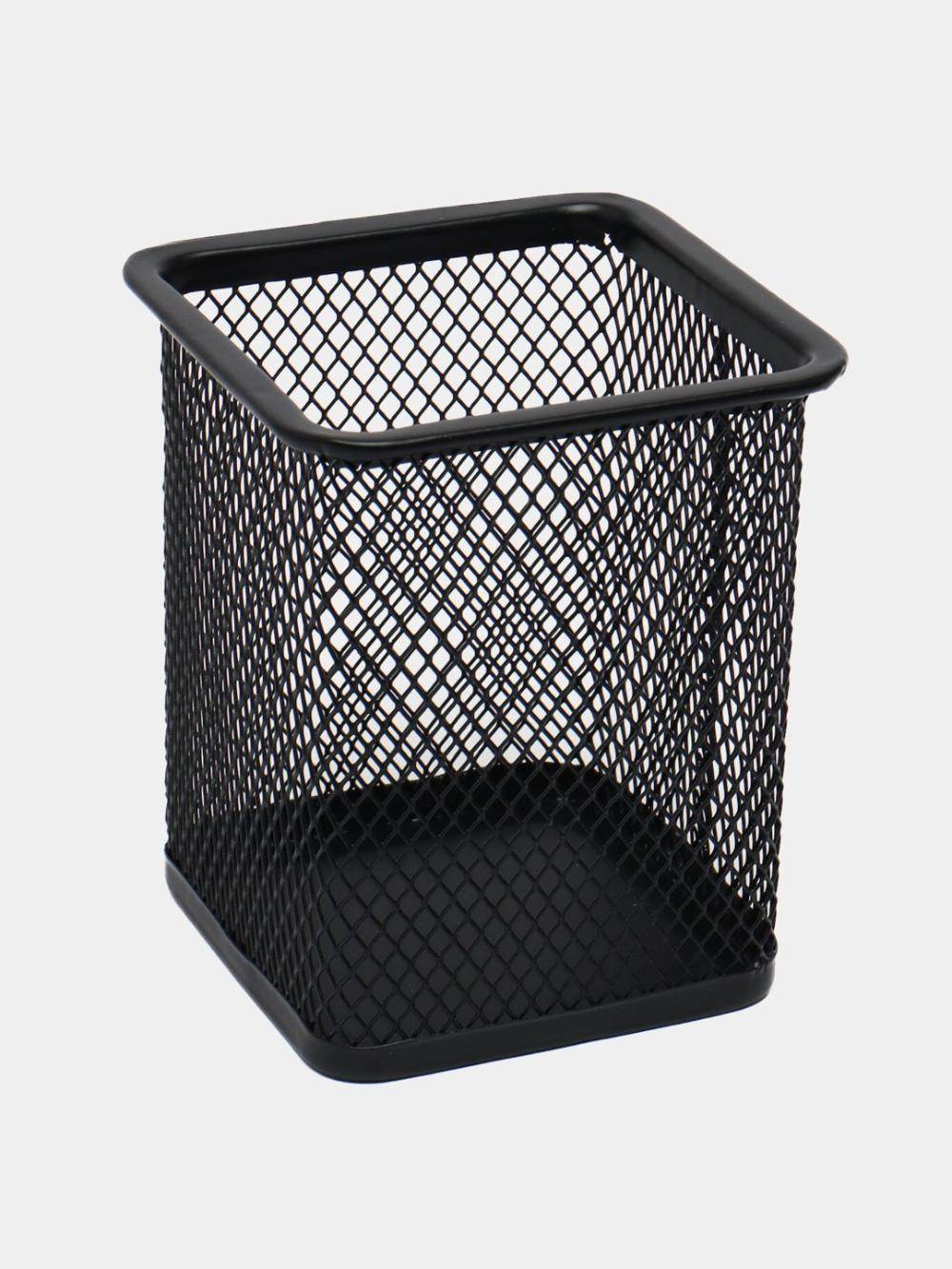 Ruchkalar uchun kvadrat metall stakan Deli D-9174 1