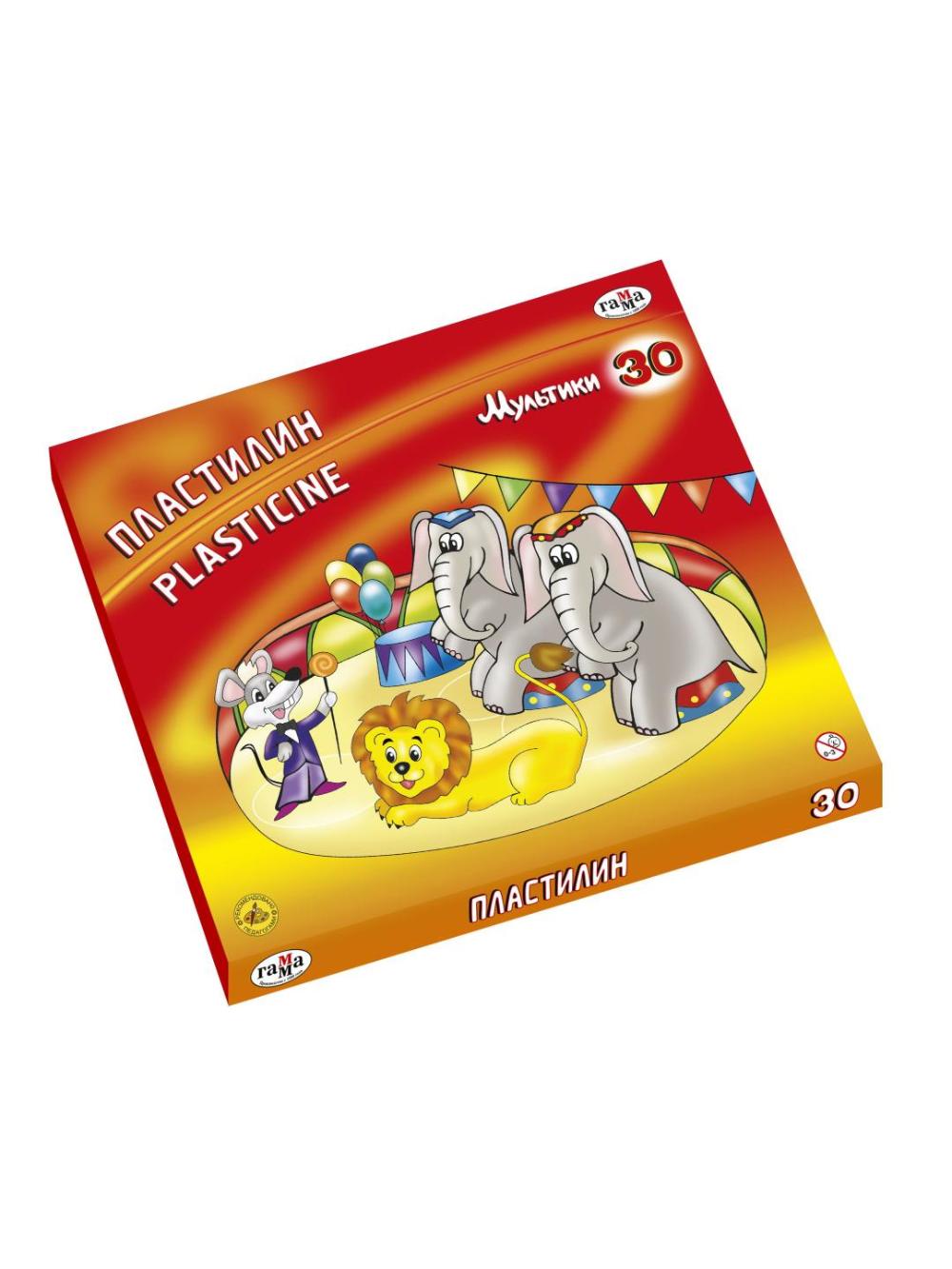 Plastilin Gamma "Multfilmlar", 30 ta rang, 600 g, stek bilan, karton 210119_04 1