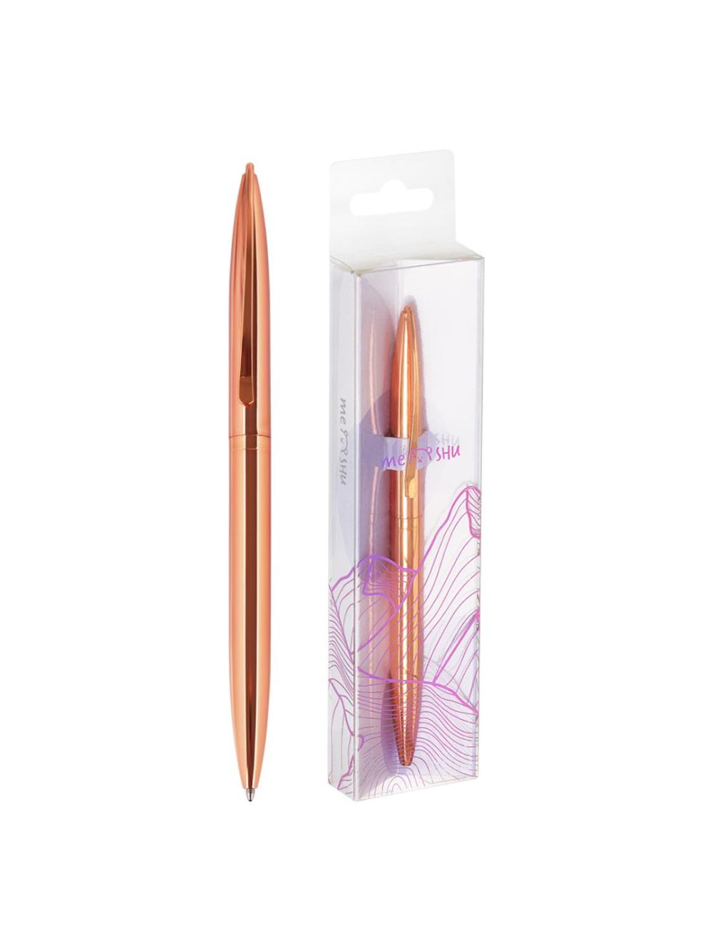 Ручка шариковая автоматическая MESHU "Rose gold" синяя, 1,0мм MS_93966 1