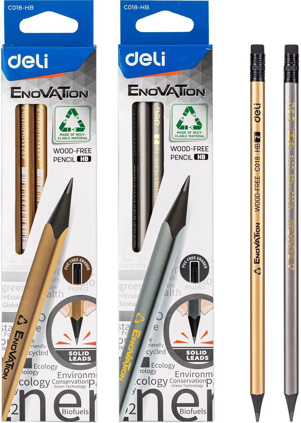 Карандаш HВ с ластиком Deli D-018-EC-HB 1