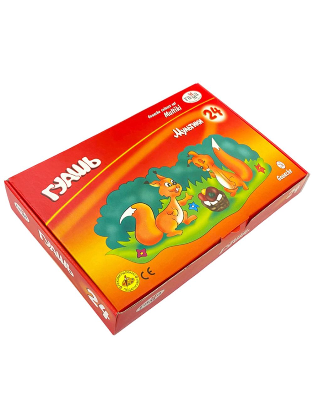 Guash "Multfilmlar", 24 ta rang, 20 ml, karton. qadoqda  Гамма 81220201 1