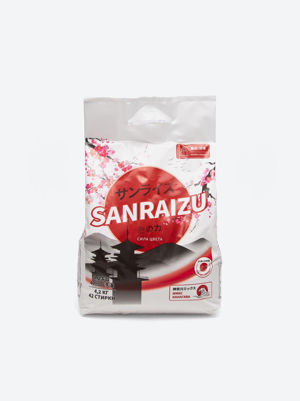 Sanraizu СИЛА ЦВЕТА СМС 4,2КГ (42СТ) Порошок для стирки 4200 грам Sanraizu 1
