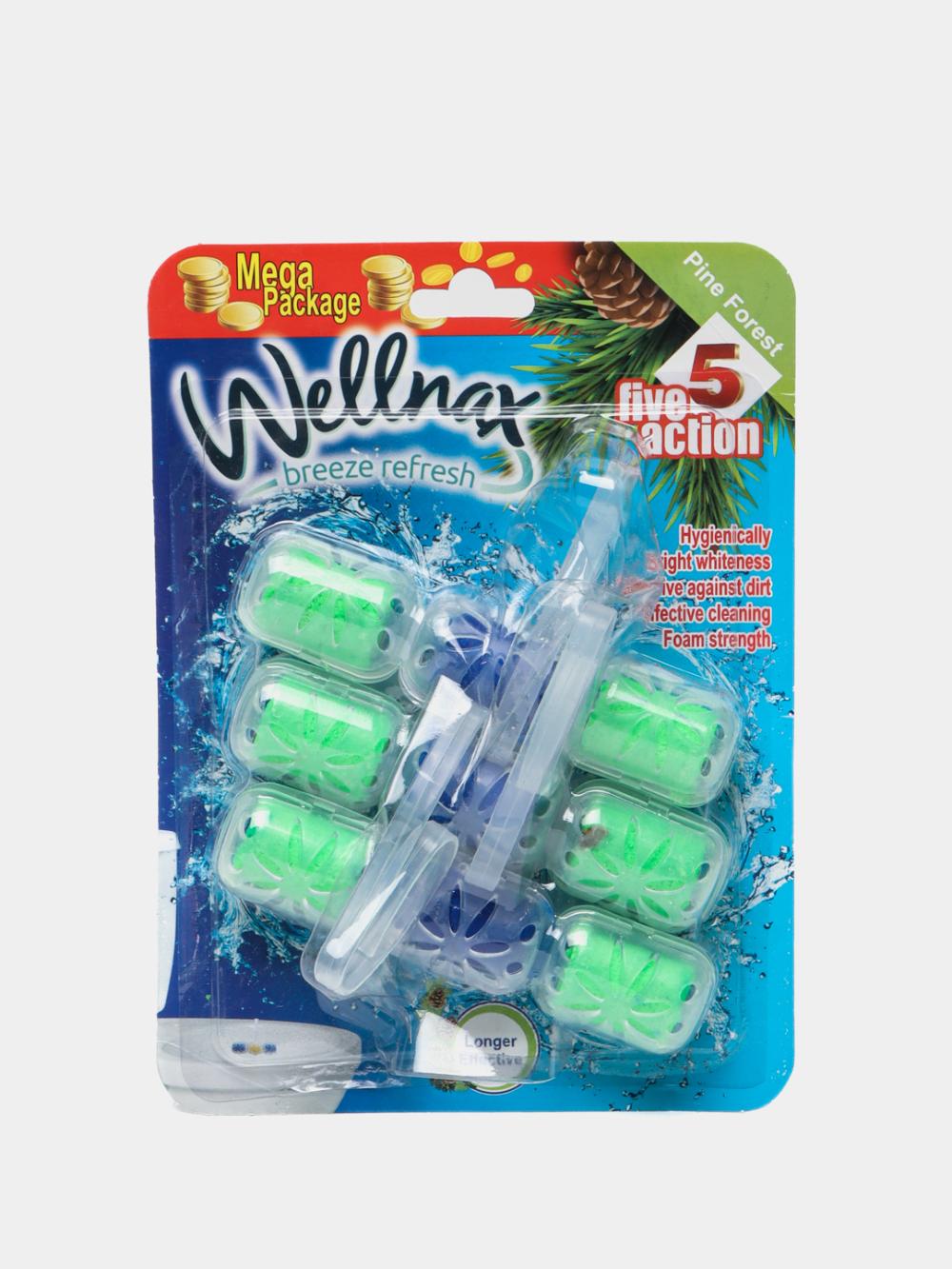 Блок-ободок для туалета Wellnax Mega Сосна, 3x57 г 1