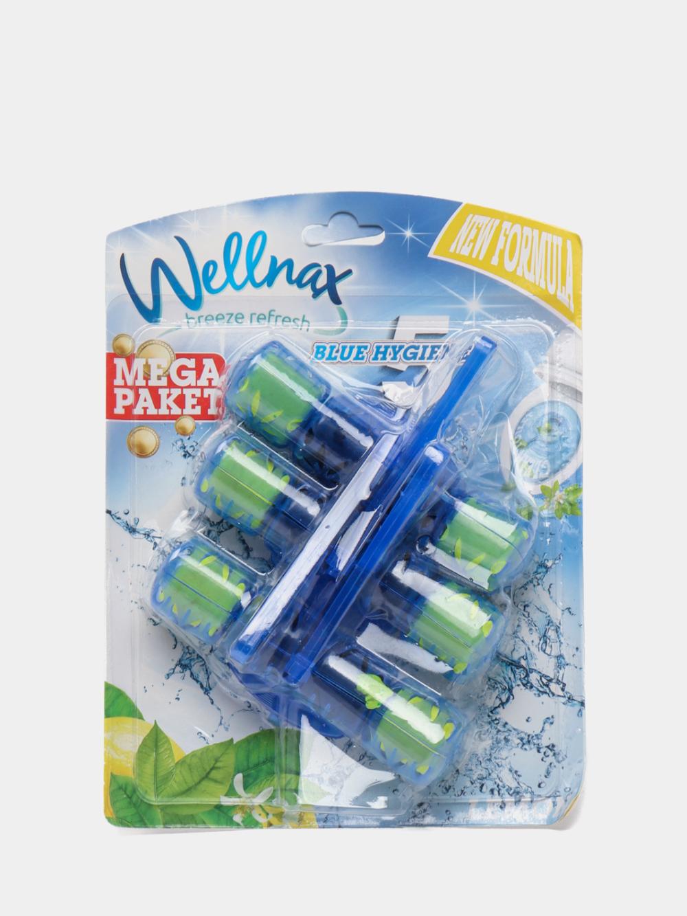 Hojatxona uchun blok-obodok Wellnax Blue Water Mega Limon, 3x50 g 1