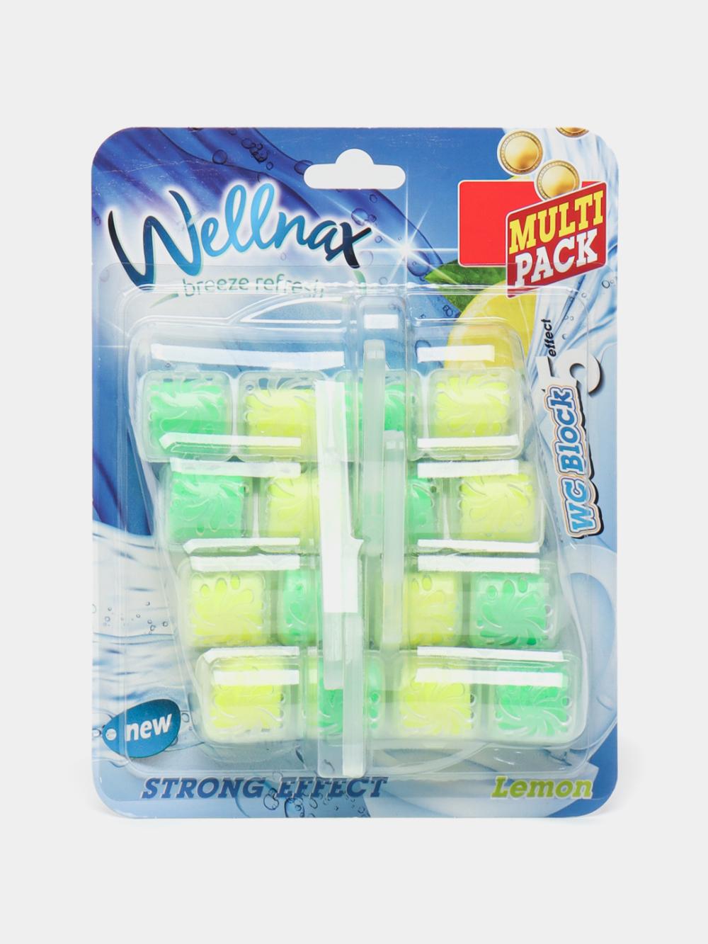 Блок-ободок для туалета Wellnax Blue Water 4 Multi Лимон, 4x50 г 1