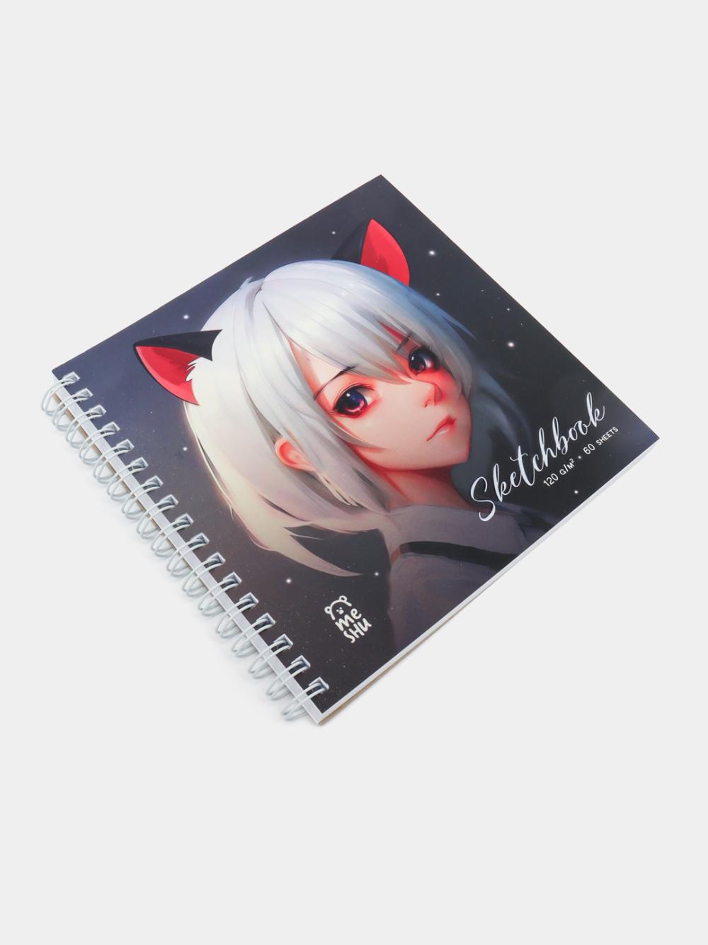 Скетчбук 60л., 150*150 "Neko", на гребне, soft-touch, 120г/м2 MESHU MS_53036 1