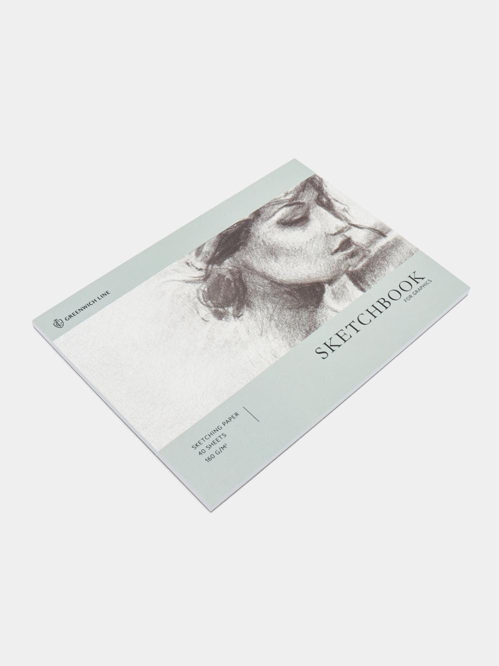Скетчбук для графики и эскизов 40л., А4  "Graphics. Graceful girl", на склейке, 160г/м2 Greenwich Line SkBG_45782 2