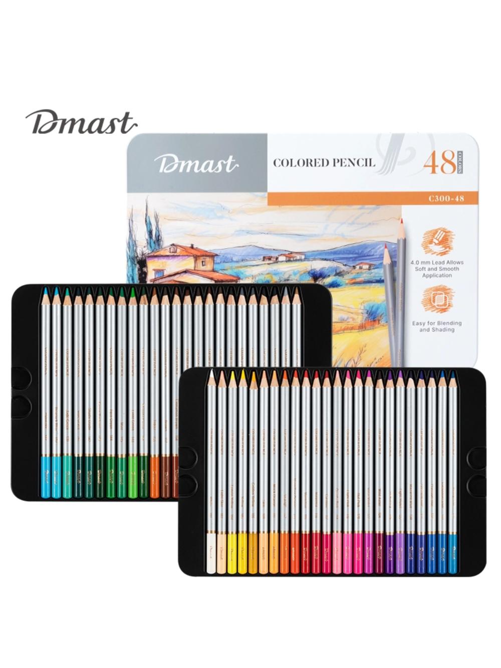 Rangli qalamlar, 48 rang, metall qutida, Deli D-300-48-EC 1