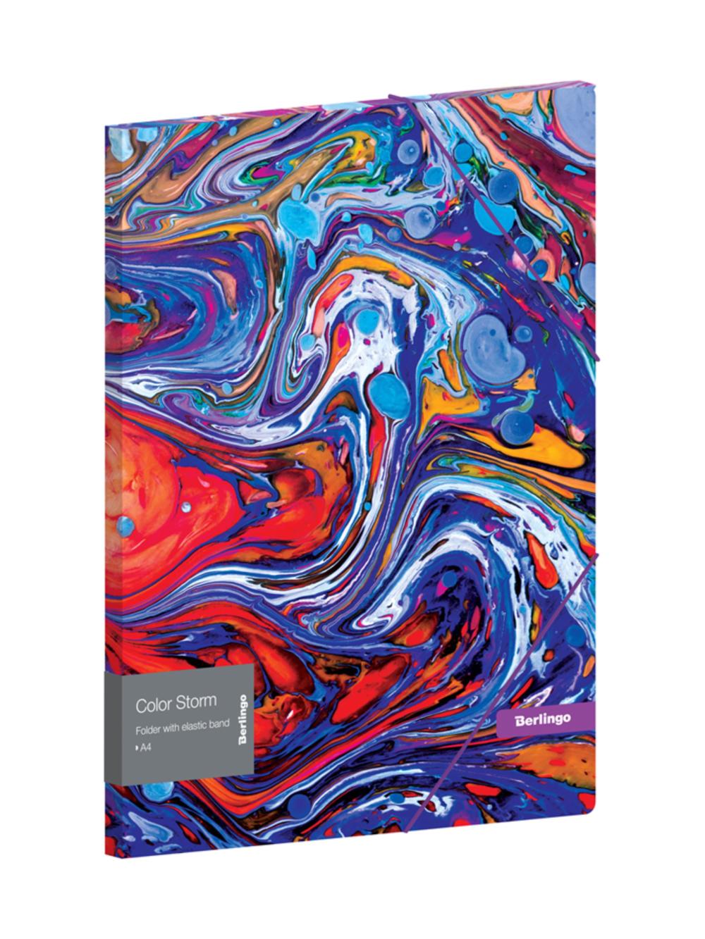 Папка на резинке "Color Storm" А4, 600мкм, с рисунком, Berlingo FB4_A4031 1