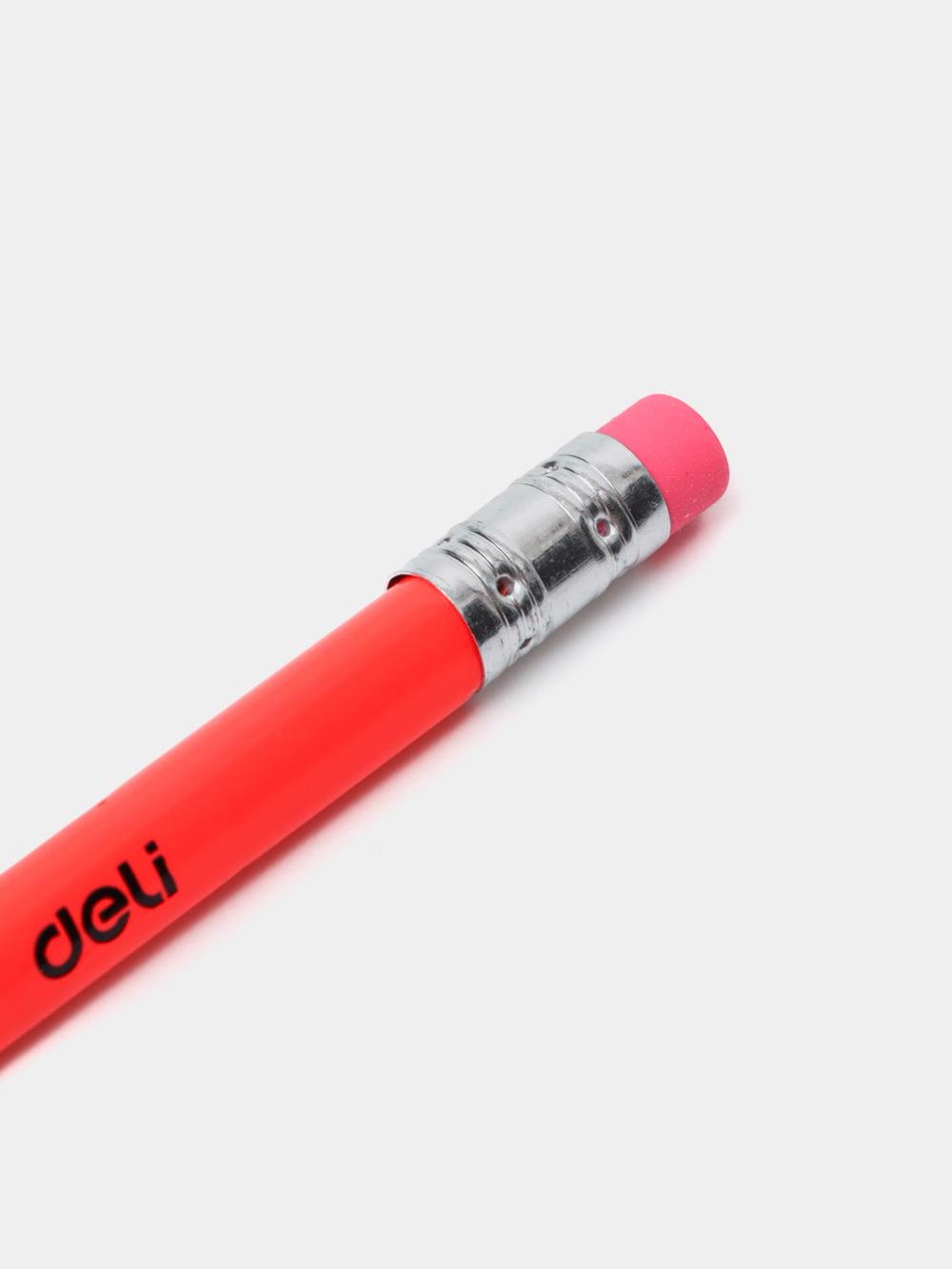 Карандаш 2B Deli с ластиком Neon 51800-EU 2