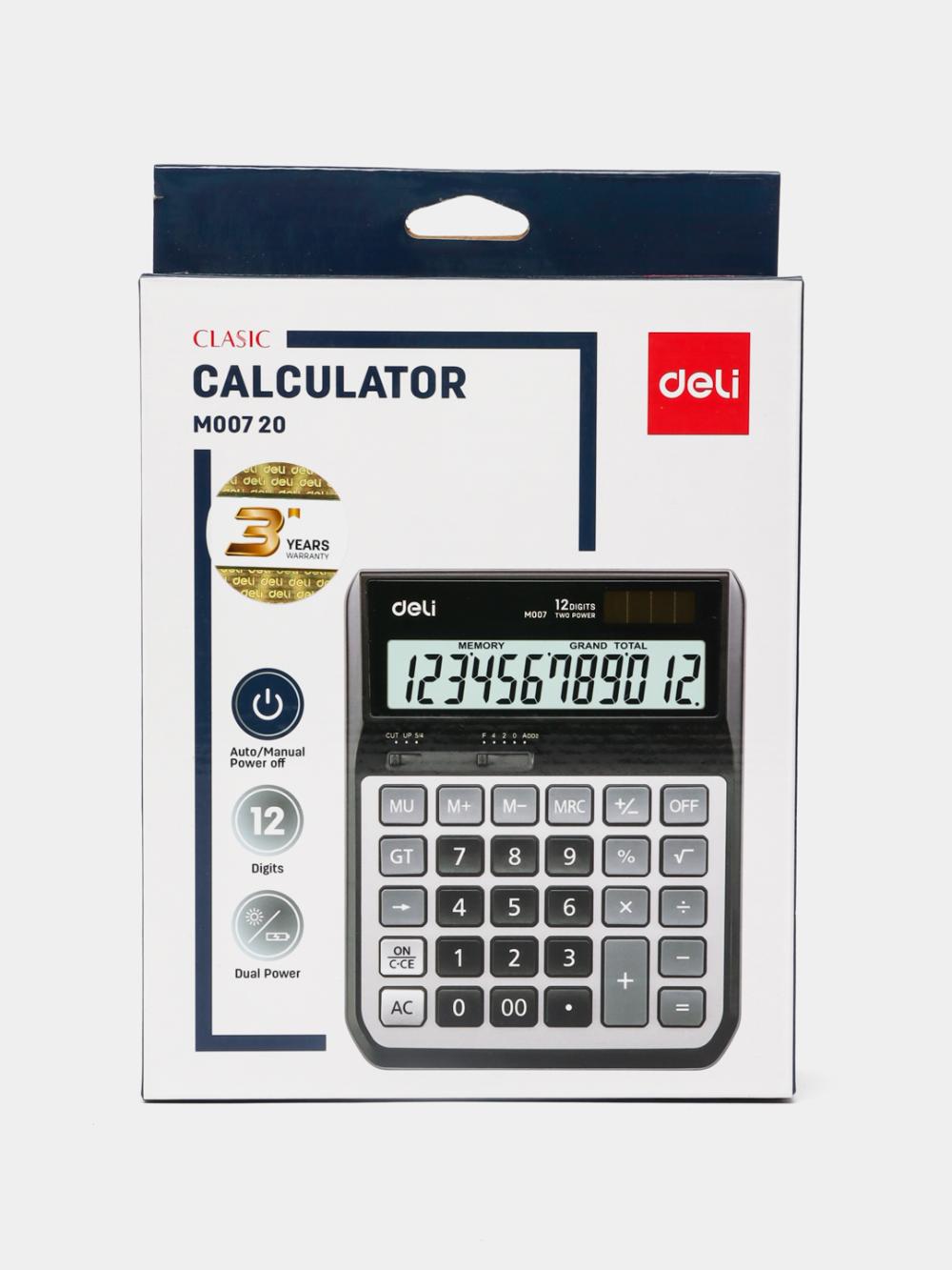 Kalkulyator 12 ta raqam Deli 00720-EM 3