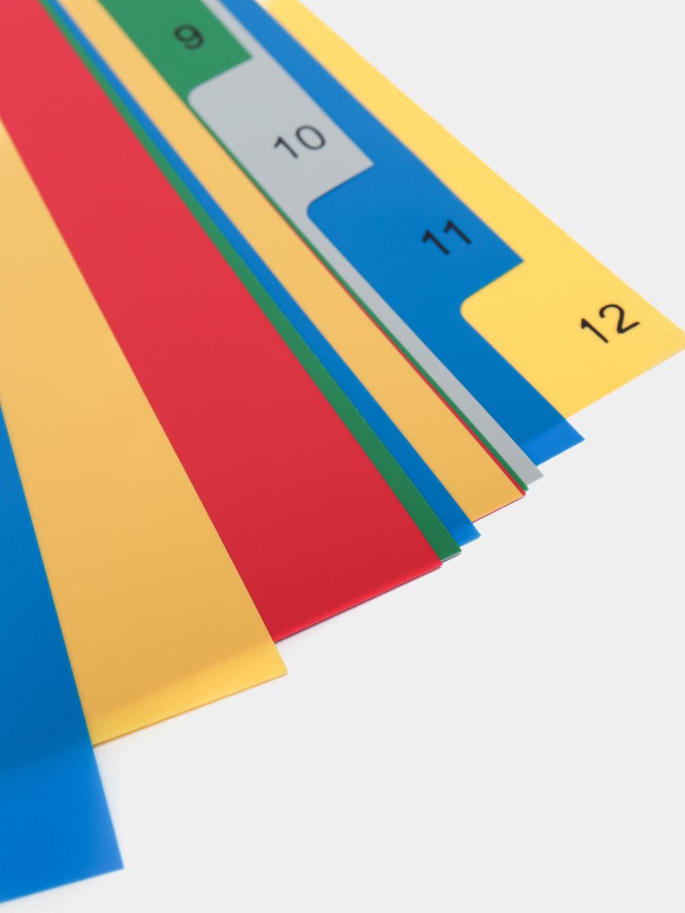 Ajratuvchi plastmassa 1-12 (rangli) Deli 5725A 3