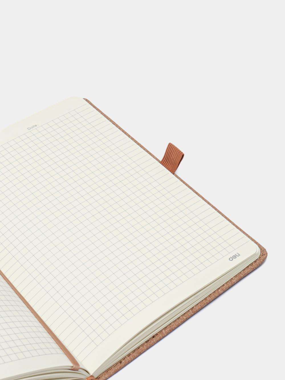 Книжка записная 96л A5 (светло-ср) Deli (клетка) 118G-N-lgr 3