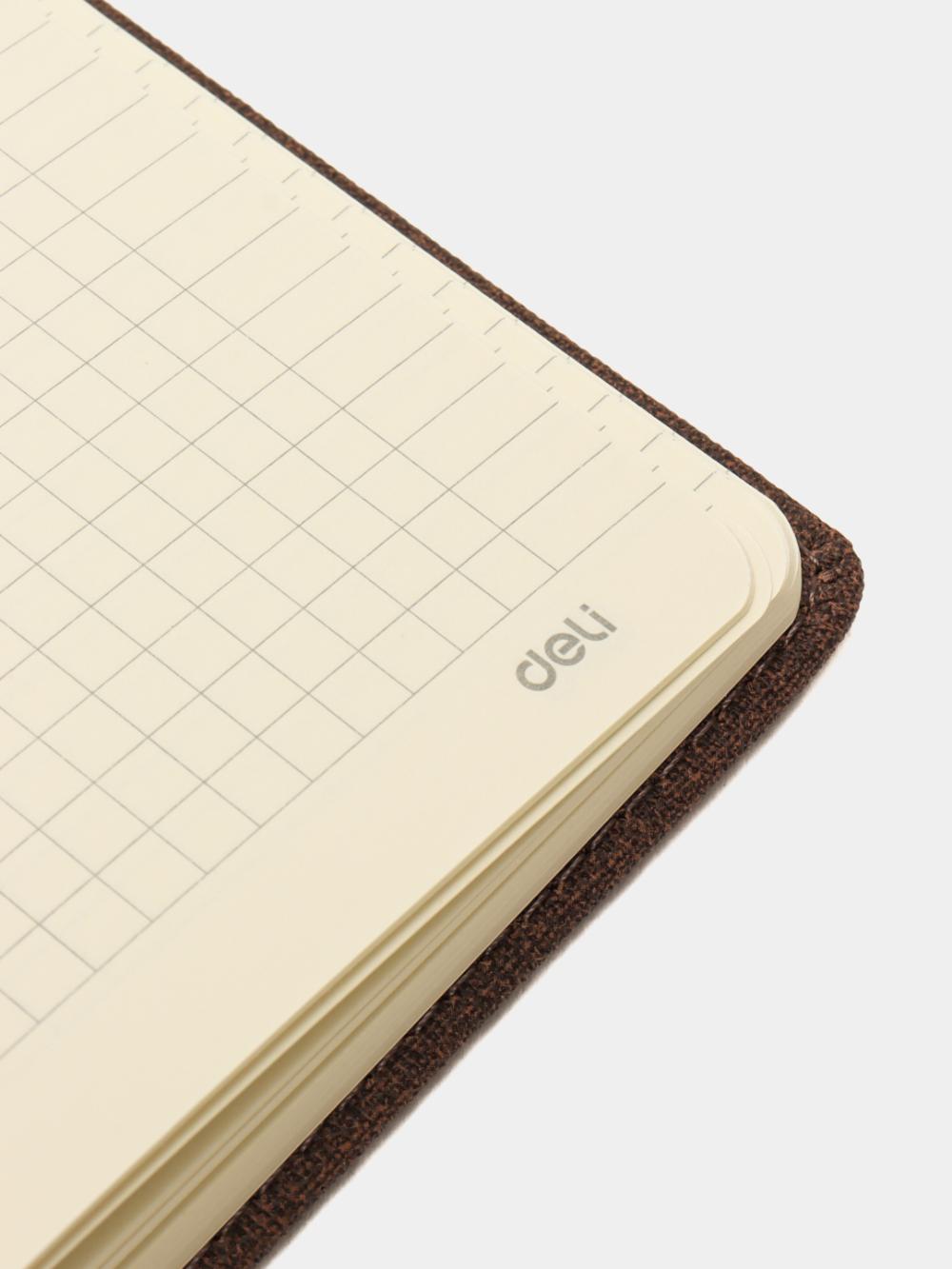 Книжка записная 96л A5 (светло-ср) Deli (клетка) 118G-N-lgr 3