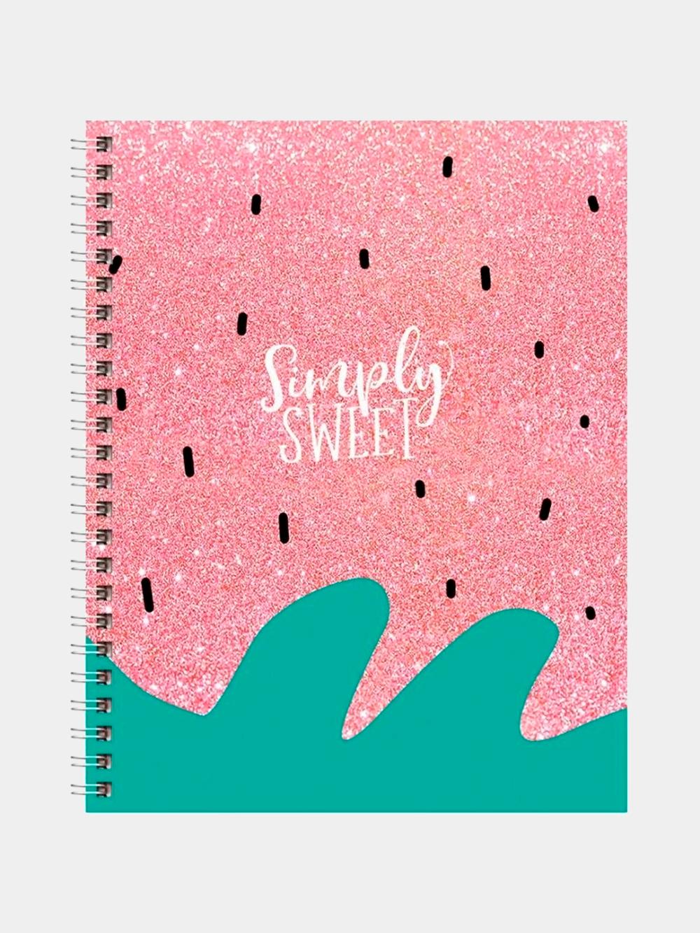 Daftar 48 p., A5, taroqdagi katak BG "Simply sweet", yaltiroq Т5гр48_бл_9484 1