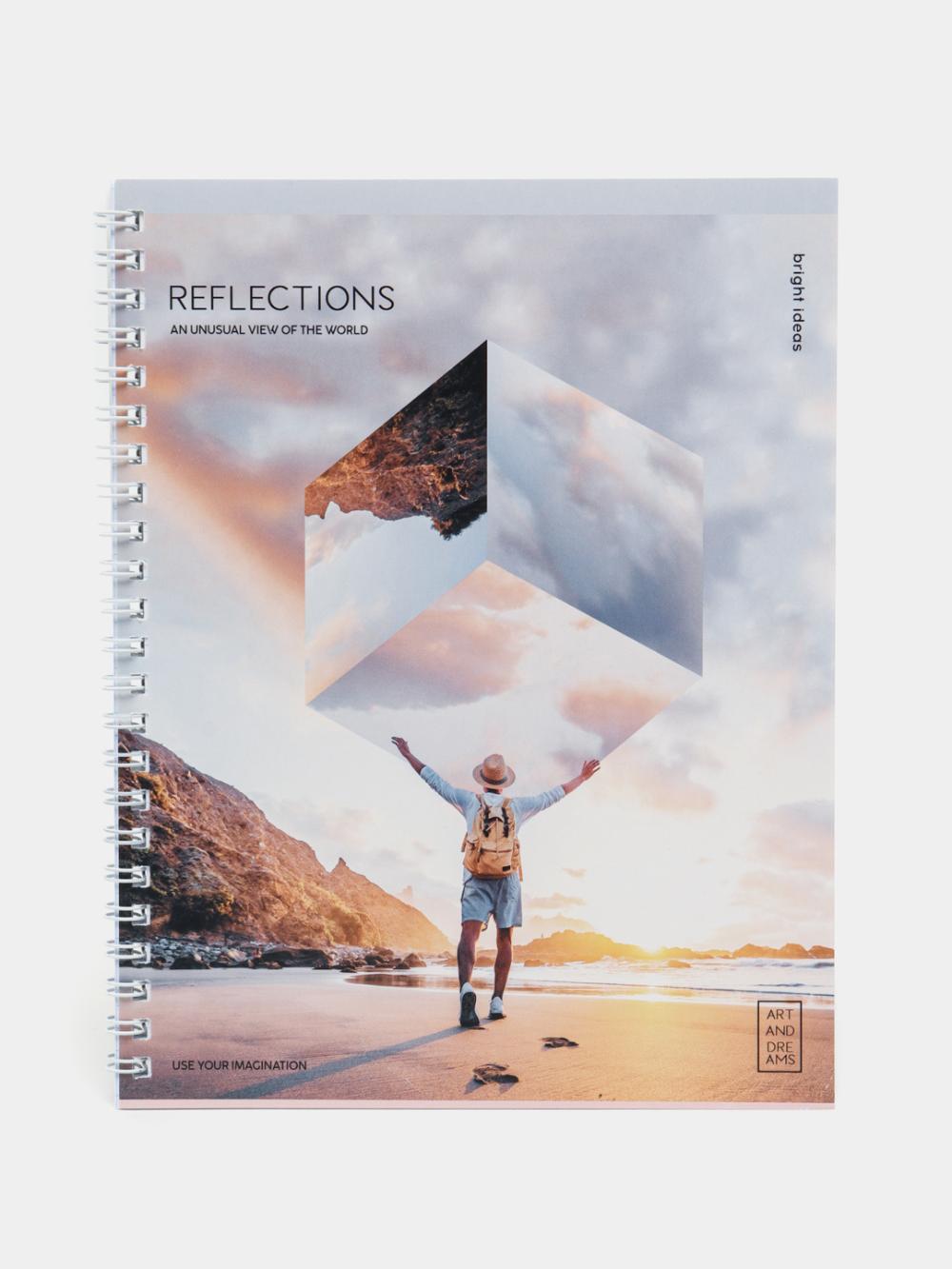 Тетрадь 48л., А5, клетка на гребне BG "Reflection" Т5гр48_11049 1