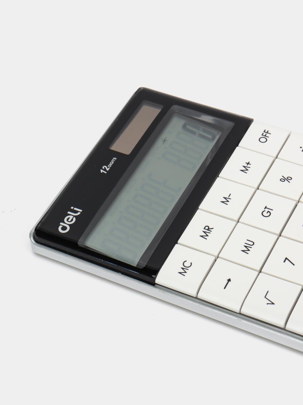 Kalkulyator 12-xonali Touch (oq) Deli 1589wt 3