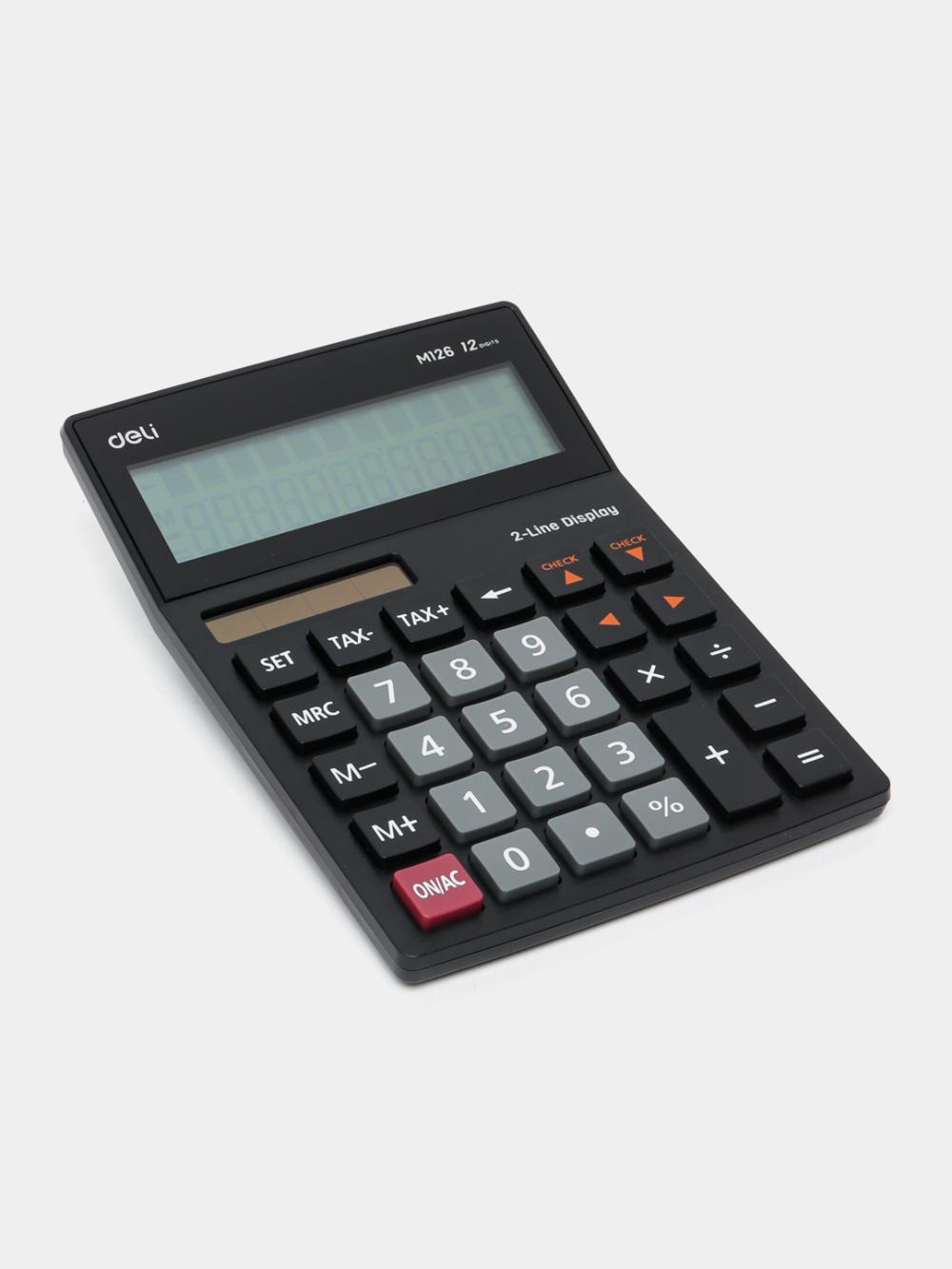 Kalkulyator 12 ta raqam (qora ) M126 Deli 126-M 1