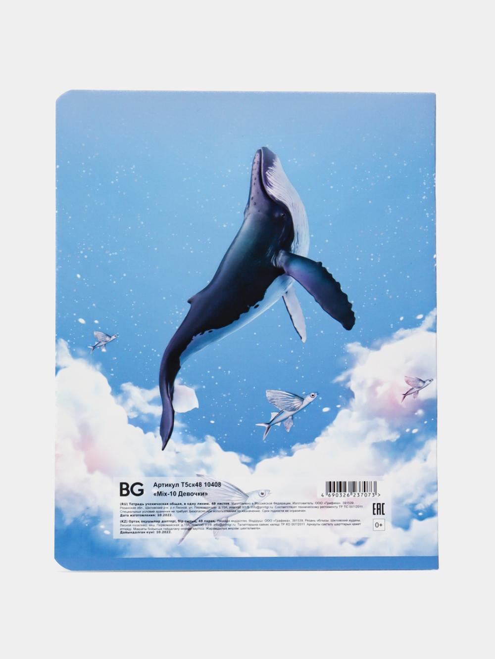 Тетрадь 48л., А5, линия BG "Mix-10. Девочки", 10 дизайнов, эконом Т5ск48_10408 2