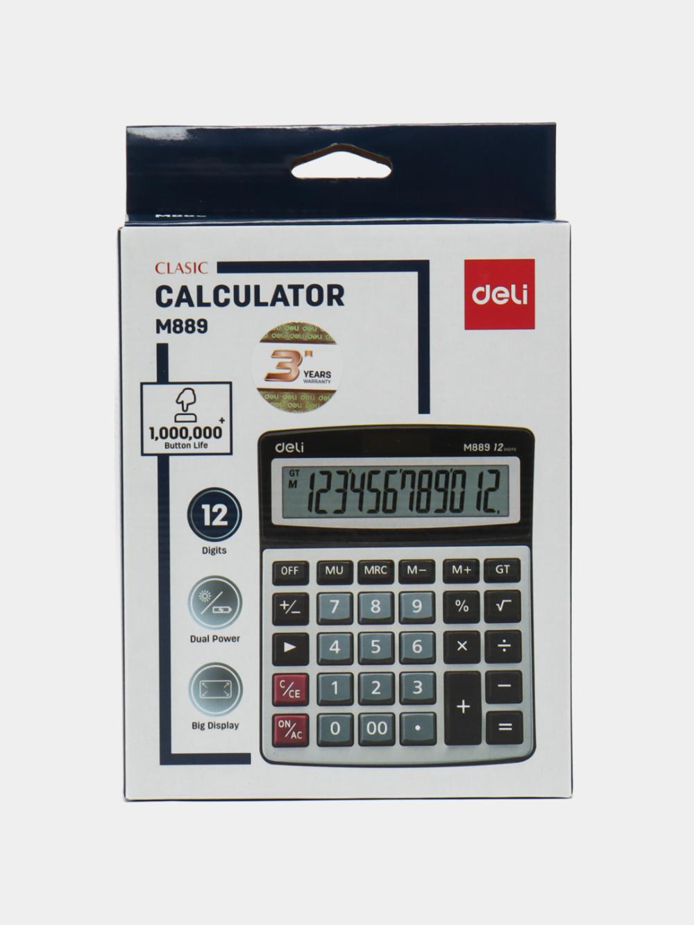 Kalkulyator 12 ta raqam M889 Deli 889-M 6