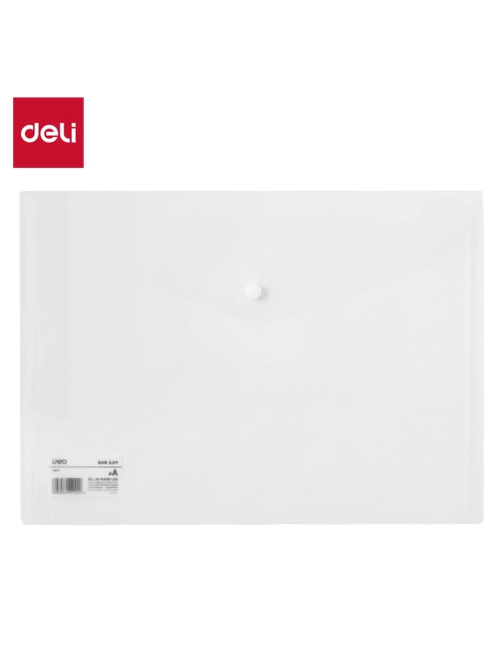 Папка с кнопкой А4 (прозр) EF705 Deli 705-EF 1